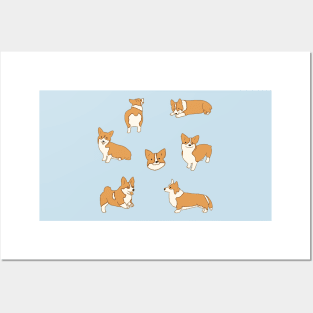 Corgi illustration pack Posters and Art